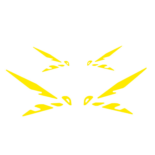 Pyramid Plastics Pyramid decals | yellow | honda cb750 hornet logo set of 4